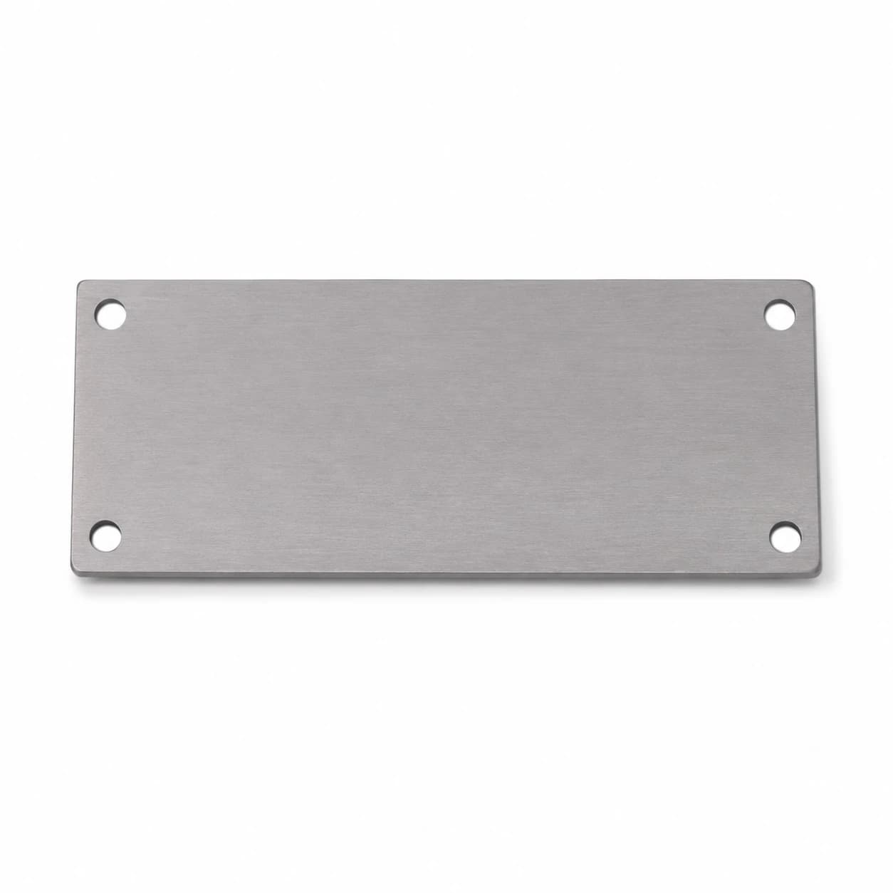 Blank zinc alloy metal nameplates before plating and finishing
