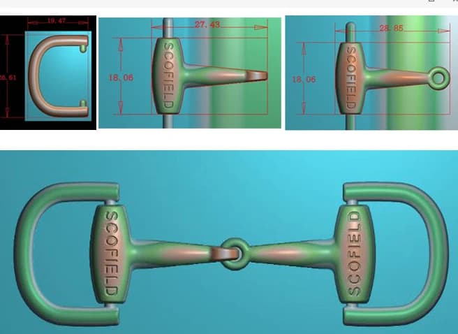 A real silicone mold used in custom zinc alloy metal hardware sampling